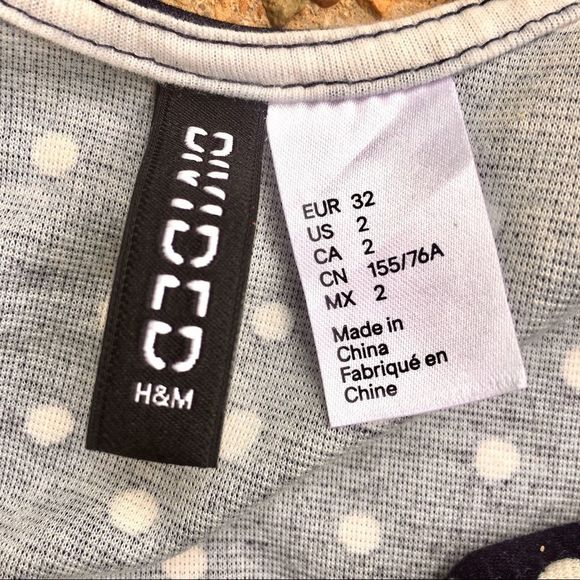 Divided H&M Polka Dot Sleeveless Blue Dress 2 - Picture 5 of 6